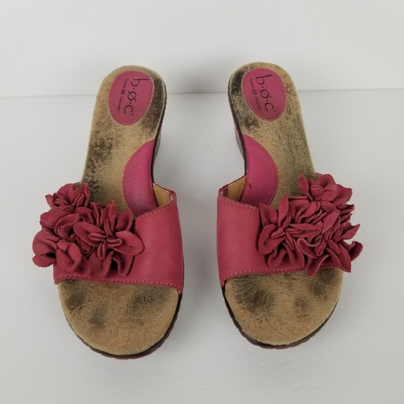 B.o.c. born concepts pink leather slide wedges - Picture 2 of 8